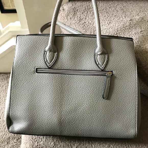 Pebble Gray Leather Satchel - Picture 7 of 8